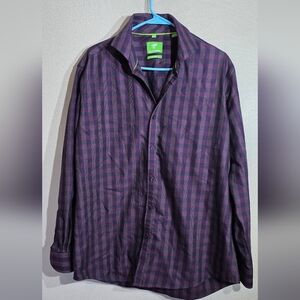 Men's Casual Plaid Button-Down Shirt